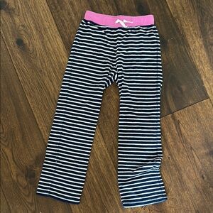 Mini Boden White and Navy Blue Toweling Bottoms